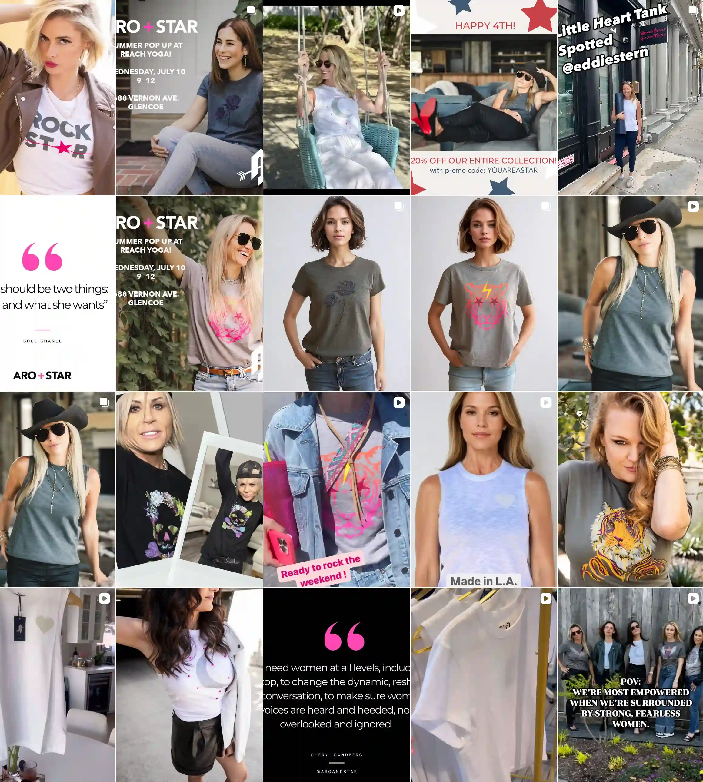 ARO+STAR branded social media design, frame 1
