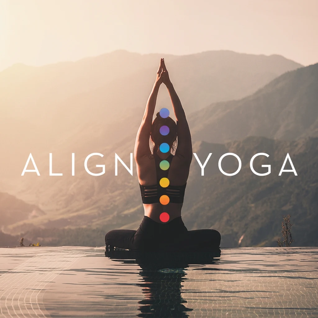 Align Yoga brand identity hero artwork