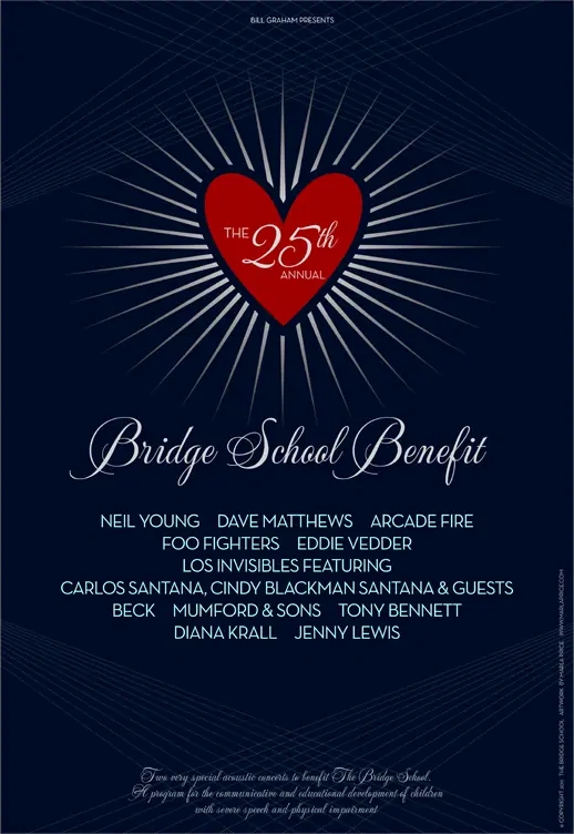 Neil Young's Bridge School Benefit poster 7