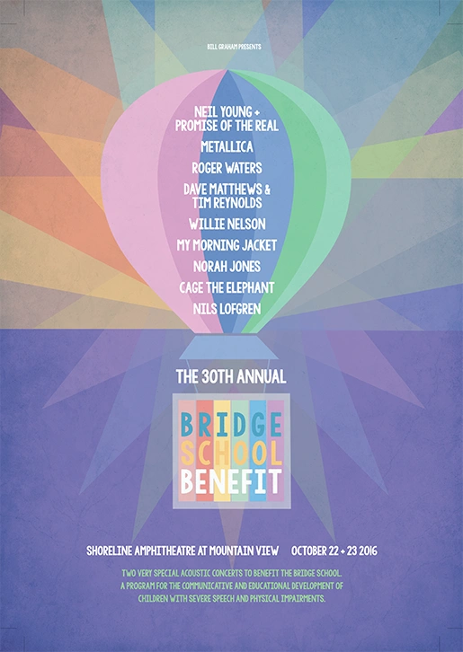 Neil Young's Bridge School Benefit poster 1