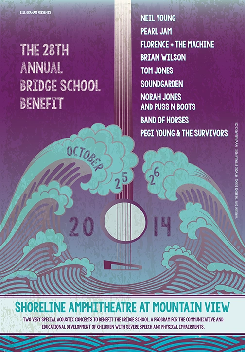 Neil Young's Bridge School Benefit poster 3