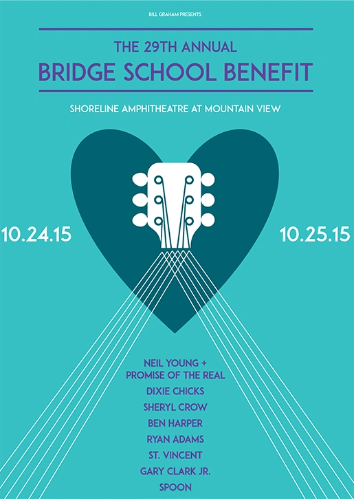 Neil Young's Bridge School Benefit poster 4
