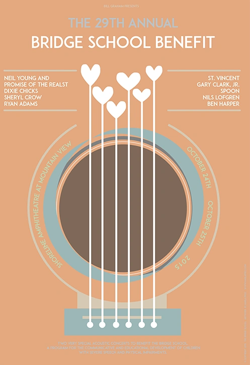 Neil Young's Bridge School Benefit poster 5