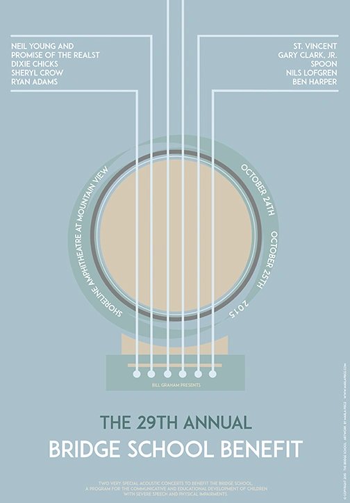 Neil Young's Bridge School Benefit poster 6