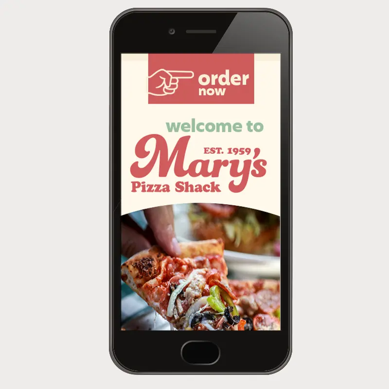 Mary's Pizza Shack brand design application 5